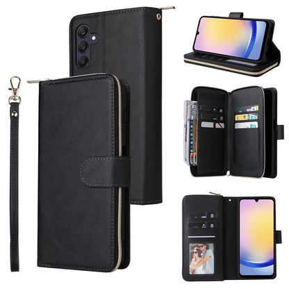 For Samsung Galaxy A25 5G (Global) (161.0 x 76.5 x 8.3mm) Case Card Slots Zipper Leather Cover
