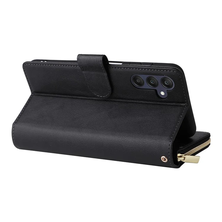 For Samsung Galaxy A25 5G (Global) (161.0 x 76.5 x 8.3mm) Case Card Slots Zipper Leather Cover