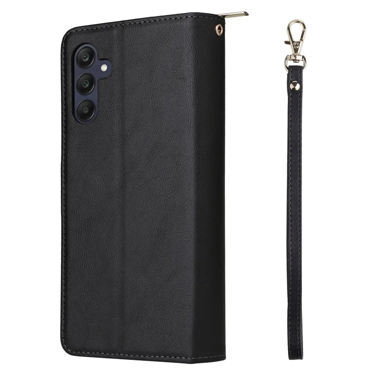 For Samsung Galaxy A25 5G (Global) (161.0 x 76.5 x 8.3mm) Case Card Slots Zipper Leather Cover