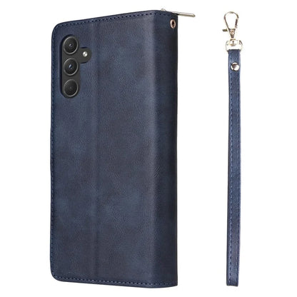 For Samsung Galaxy A55 5G Case Card Slots Zipper Leather Phone Cover