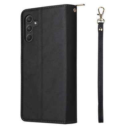 For Samsung Galaxy A55 5G Case Card Slots Zipper Leather Phone Cover