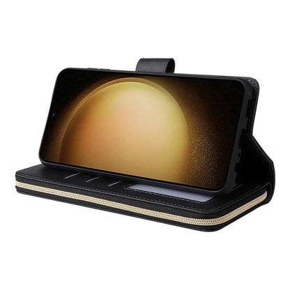 For Samsung Galaxy S24+ Case Leather 9 Card Holders Phone Protective Cover