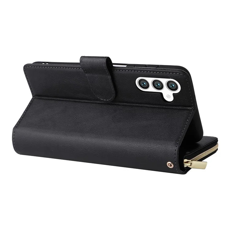 For Samsung Galaxy S24+ Case Leather 9 Card Holders Phone Protective Cover