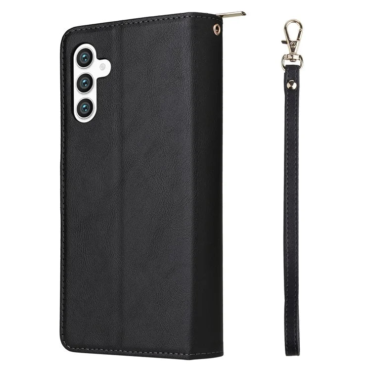 For Samsung Galaxy S24+ Case Leather 9 Card Holders Phone Protective Cover