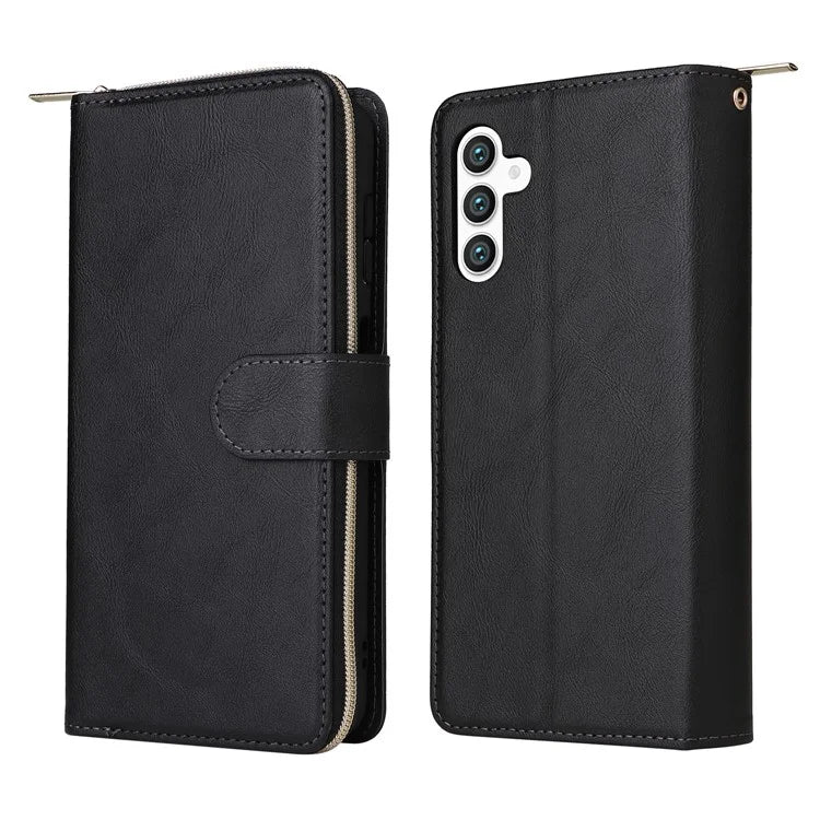 For Samsung Galaxy S24+ Case Leather 9 Card Holders Phone Protective Cover