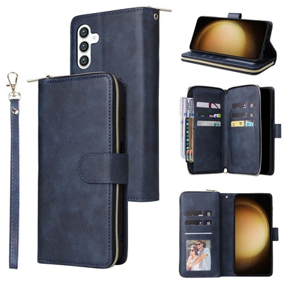 For Samsung Galaxy S24+ Case Leather 9 Card Holders Phone Protective Cover