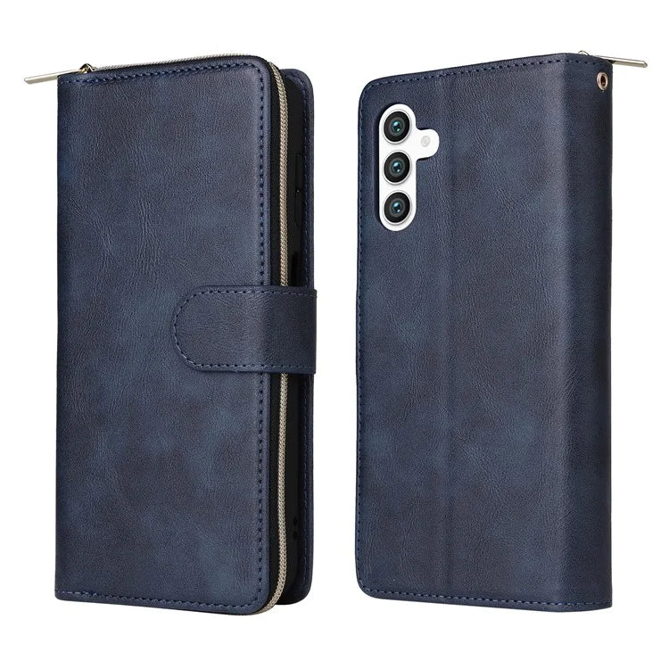 For Samsung Galaxy S24+ Case Leather 9 Card Holders Phone Protective Cover