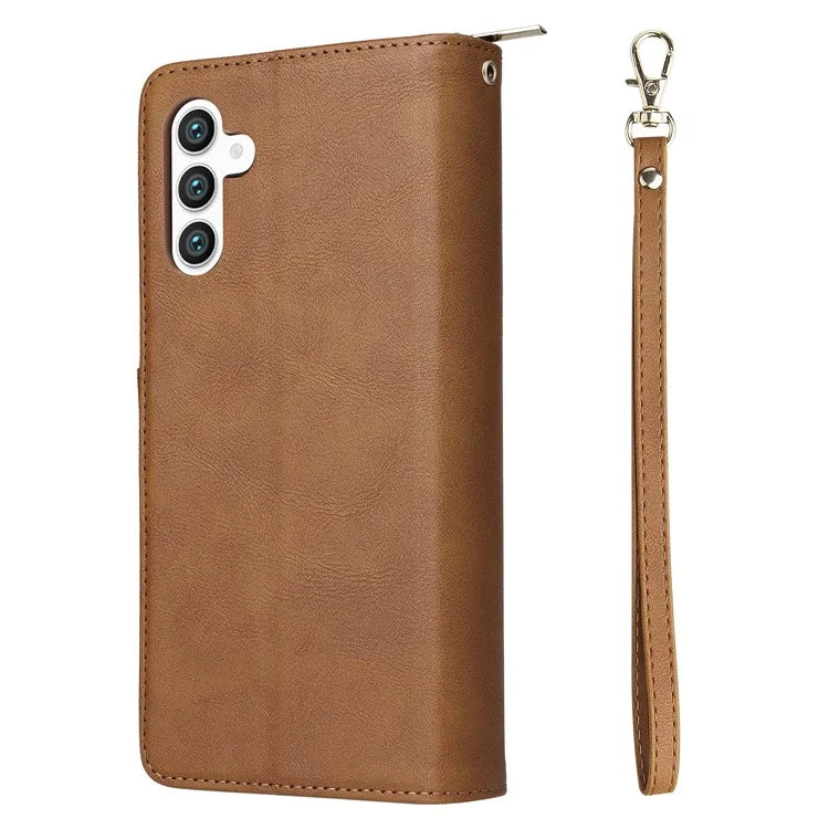 For Samsung Galaxy S24+ Case Leather 9 Card Holders Phone Protective Cover