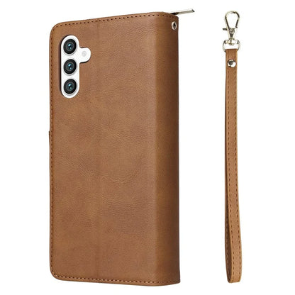 For Samsung Galaxy S24+ Case Leather 9 Card Holders Phone Protective Cover