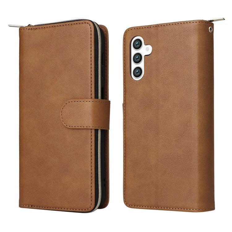 For Samsung Galaxy S24+ Case Leather 9 Card Holders Phone Protective Cover