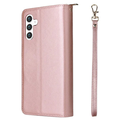 For Samsung Galaxy S24+ Case Leather 9 Card Holders Phone Protective Cover