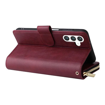For Samsung Galaxy S24+ Case Leather 9 Card Holders Phone Protective Cover