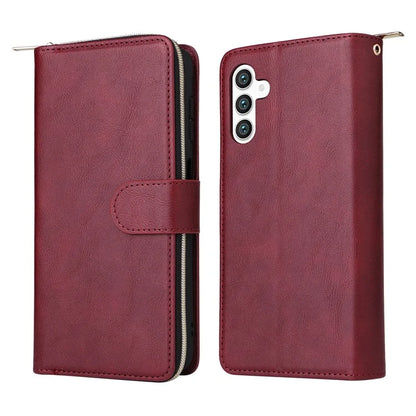 For Samsung Galaxy S24+ Case Leather 9 Card Holders Phone Protective Cover