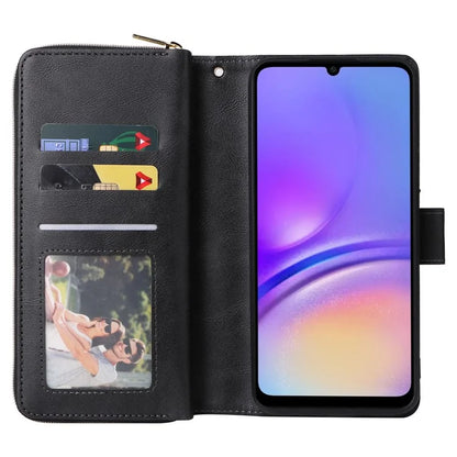For Samsung Galaxy A05 4G Case Card Slots Zipper Wallet Leather Phone Cover
