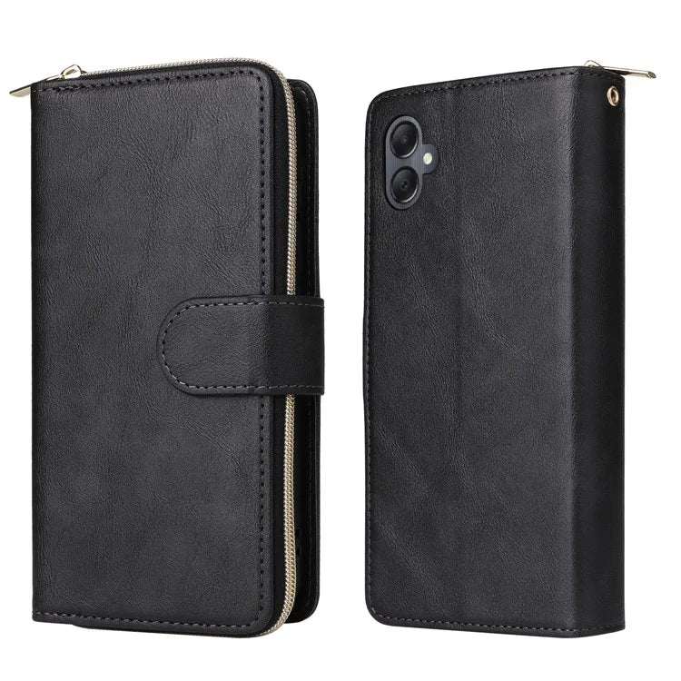 For Samsung Galaxy A05 4G Case Card Slots Zipper Wallet Leather Phone Cover