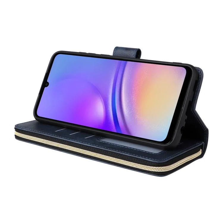 For Samsung Galaxy A05 4G Case Card Slots Zipper Wallet Leather Phone Cover