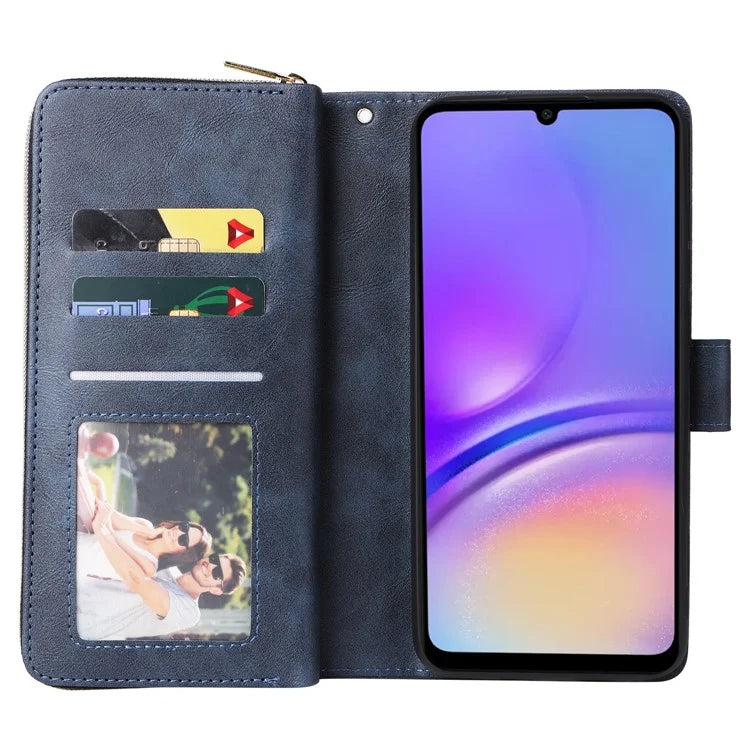For Samsung Galaxy A05 4G Case Card Slots Zipper Wallet Leather Phone Cover