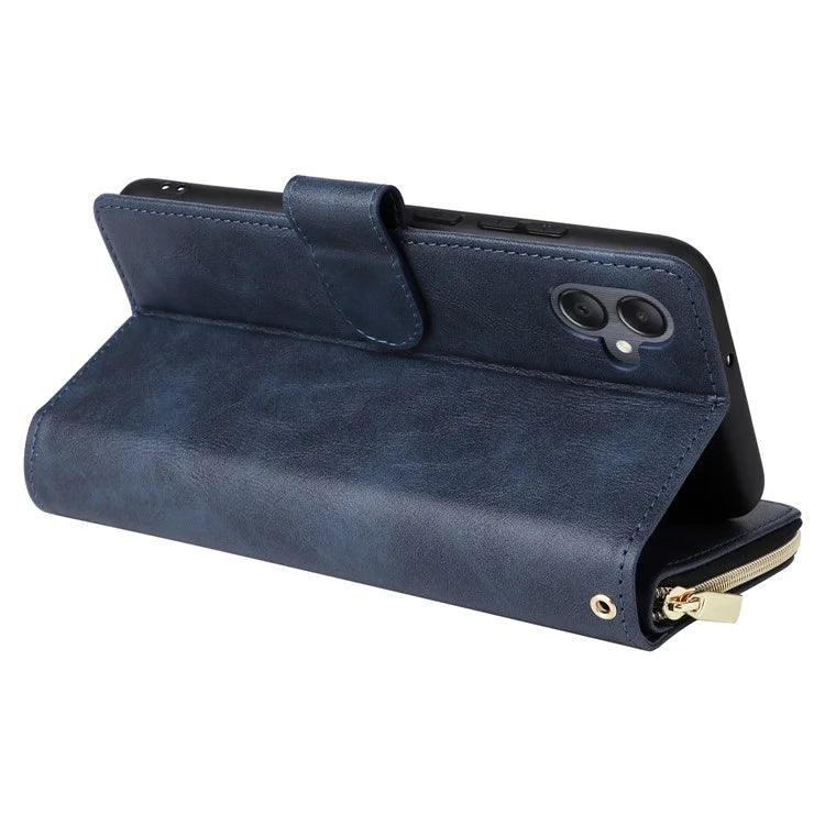 For Samsung Galaxy A05 4G Case Card Slots Zipper Wallet Leather Phone Cover