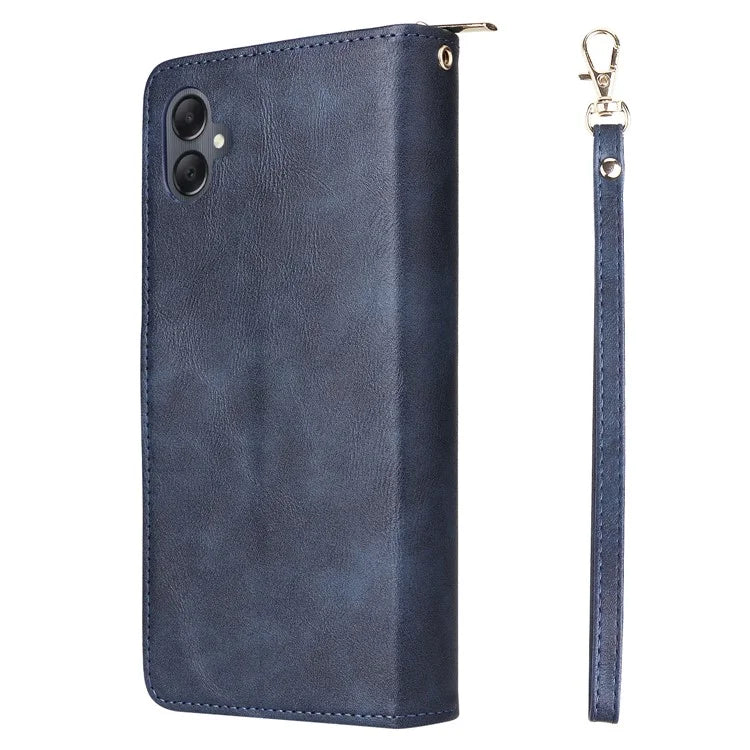 For Samsung Galaxy A05 4G Case Card Slots Zipper Wallet Leather Phone Cover