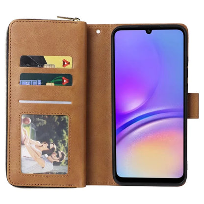 For Samsung Galaxy A05 4G Case Card Slots Zipper Wallet Leather Phone Cover