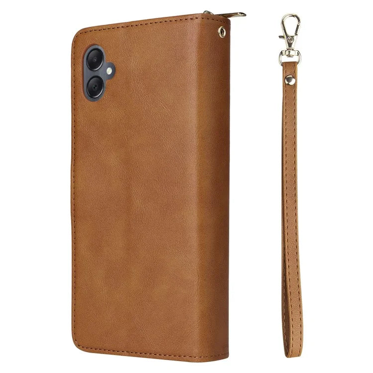 For Samsung Galaxy A05 4G Case Card Slots Zipper Wallet Leather Phone Cover