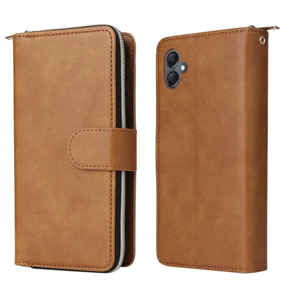 For Samsung Galaxy A05 4G Case Card Slots Zipper Wallet Leather Phone Cover