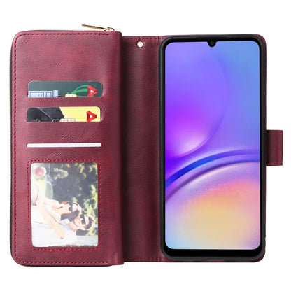 For Samsung Galaxy A05 4G Case Card Slots Zipper Wallet Leather Phone Cover