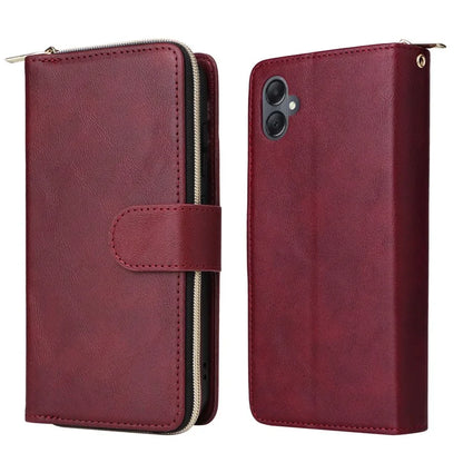 For Samsung Galaxy A05 4G Case Card Slots Zipper Wallet Leather Phone Cover