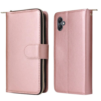 For Samsung Galaxy A05 4G Case Card Slots Zipper Wallet Leather Phone Cover