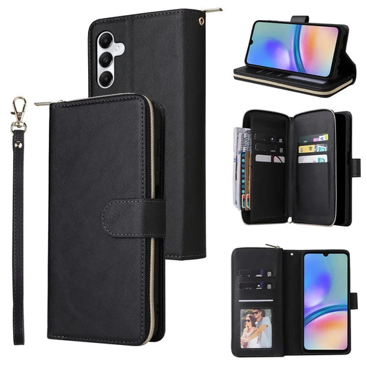 For Samsung Galaxy A05s 4G Magnetic Case Leather Zipper Wallet Phone Cover