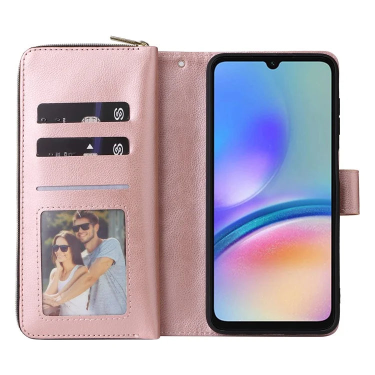 For Samsung Galaxy A05s 4G Magnetic Case Leather Zipper Wallet Phone Cover