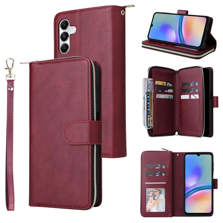 For Samsung Galaxy A05s 4G Magnetic Case Leather Zipper Wallet Phone Cover