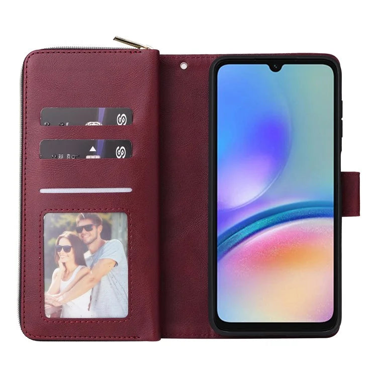 For Samsung Galaxy A05s 4G Magnetic Case Leather Zipper Wallet Phone Cover