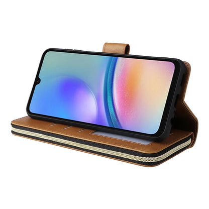 For Samsung Galaxy A05s 4G Magnetic Case Leather Zipper Wallet Phone Cover