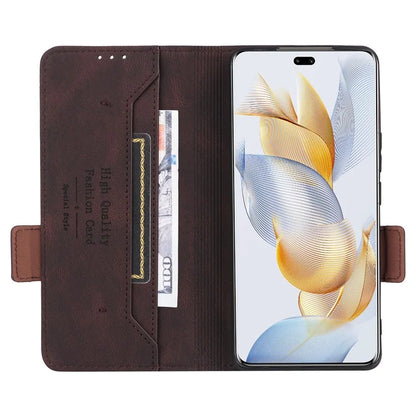For Honor 90 Pro Case Hardware Decor Leather Flip Phone Cover