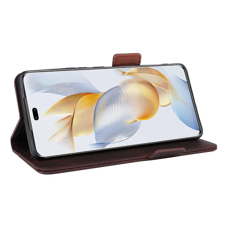 For Honor 90 Pro Case Hardware Decor Leather Flip Phone Cover