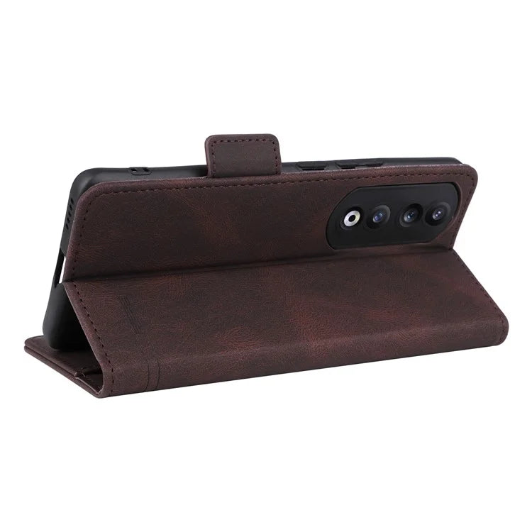 For Honor 90 Pro Case Hardware Decor Leather Flip Phone Cover