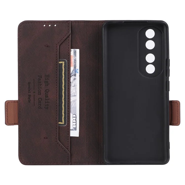 For Honor 90 Pro Case Hardware Decor Leather Flip Phone Cover