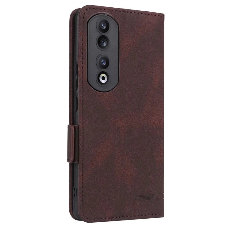 For Honor 90 Pro Case Hardware Decor Leather Flip Phone Cover