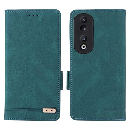 For Honor 90 Pro Case Hardware Decor Leather Flip Phone Cover