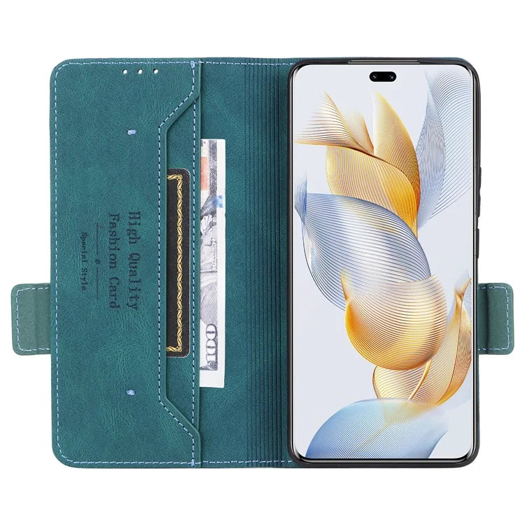 For Honor 90 Pro Case Hardware Decor Leather Flip Phone Cover