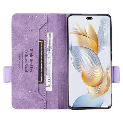 For Honor 90 Pro Case Hardware Decor Leather Flip Phone Cover