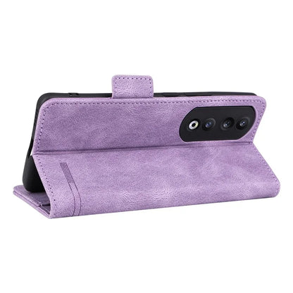For Honor 90 Pro Case Hardware Decor Leather Flip Phone Cover