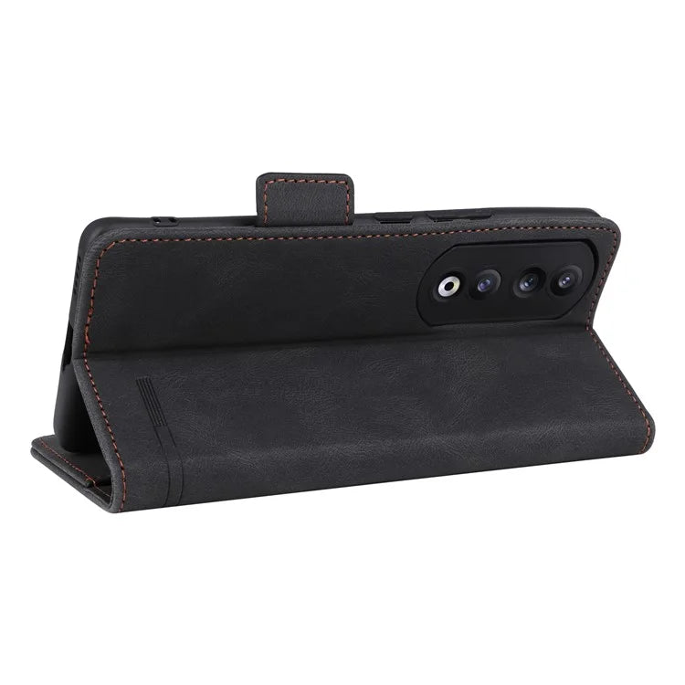 For Honor 90 Pro Case Hardware Decor Leather Flip Phone Cover