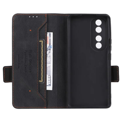 For Honor 90 Pro Case Hardware Decor Leather Flip Phone Cover