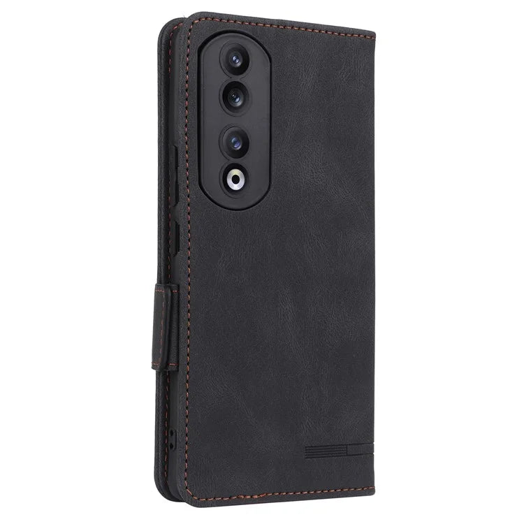 For Honor 90 Pro Case Hardware Decor Leather Flip Phone Cover