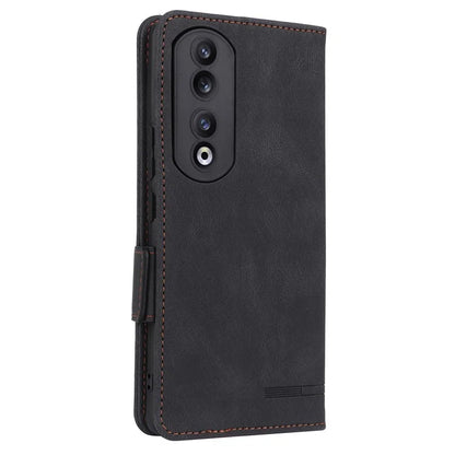 For Honor 90 Pro Case Hardware Decor Leather Flip Phone Cover