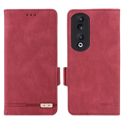 For Honor 90 Pro Case Hardware Decor Leather Flip Phone Cover