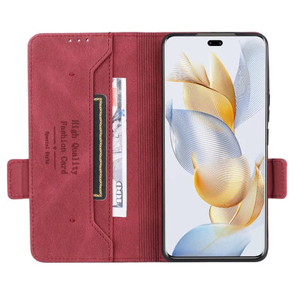 For Honor 90 Pro Case Hardware Decor Leather Flip Phone Cover