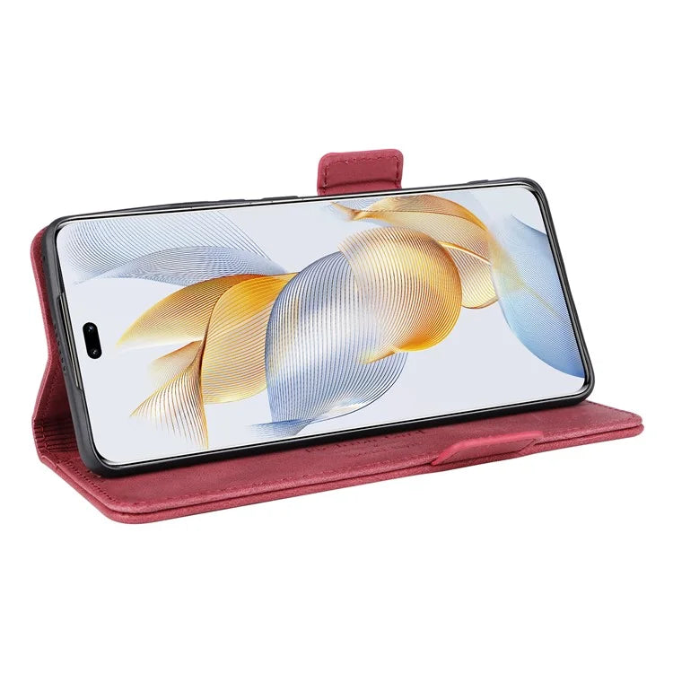 For Honor 90 Pro Case Hardware Decor Leather Flip Phone Cover